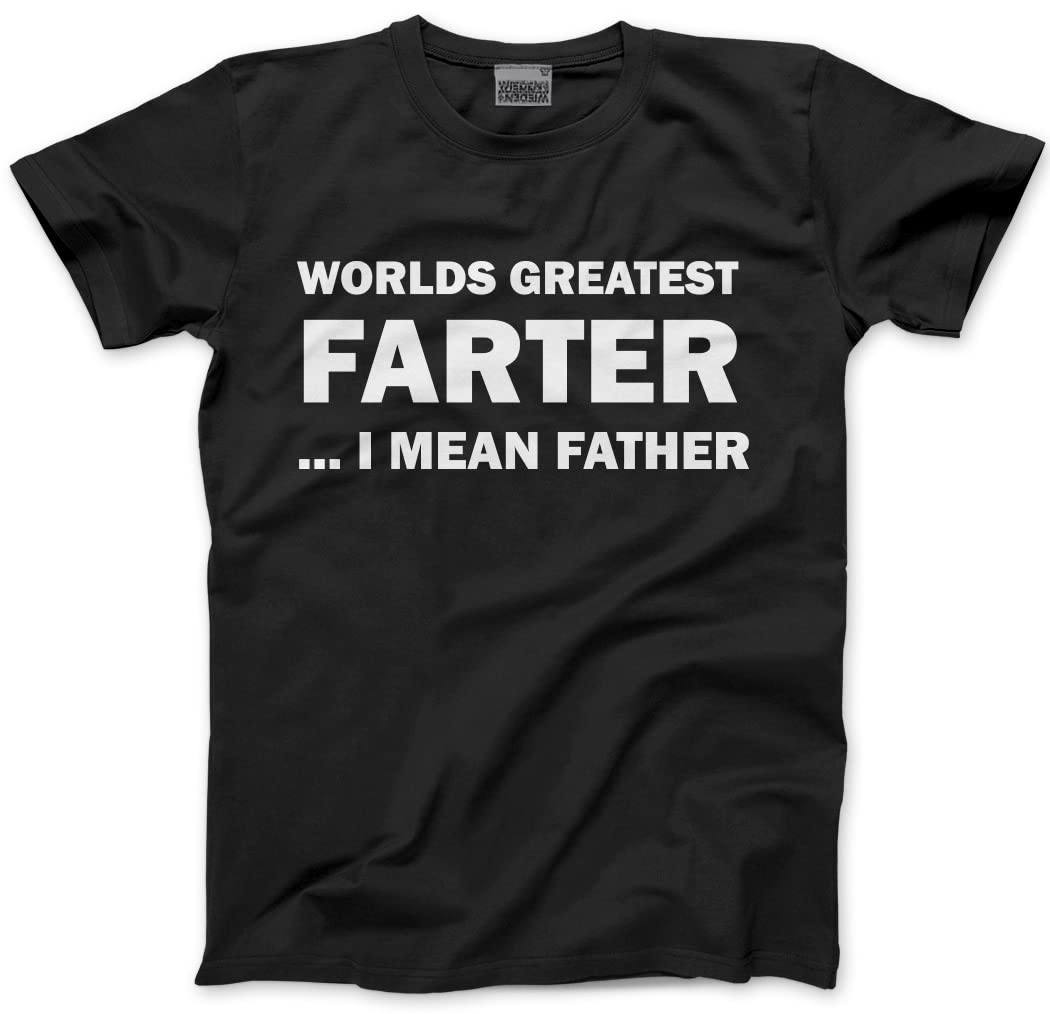 Hotscamp Men's Black World's Greatest Farter… I Mean Father Unisex T-Shirt - Large