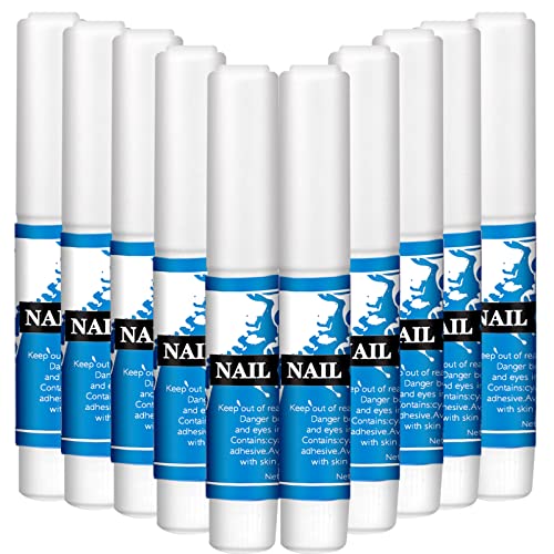 10 Pièces 2g Colle Ongles colle à ongles Colle d'Ongle,Colles pour ongles,colle à ongles pour faux ongles,pour Décors des Ongles Artificiels et Strass Cover
