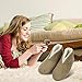 Forfoot Slipper Boots for Women, Woman's Cozy Faux Fur Suede Indoor Fashion Non-Slip Bedrooom Slippers House Shoes Beige Small