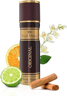 Royal Mirage Original Body Spray | Unisex Fragrance | Long-Lasting Perfume | Refreshing & Elegant Scent | Grooming Essential | Fresh & woody fragrance | All-Day Freshness | 200ml