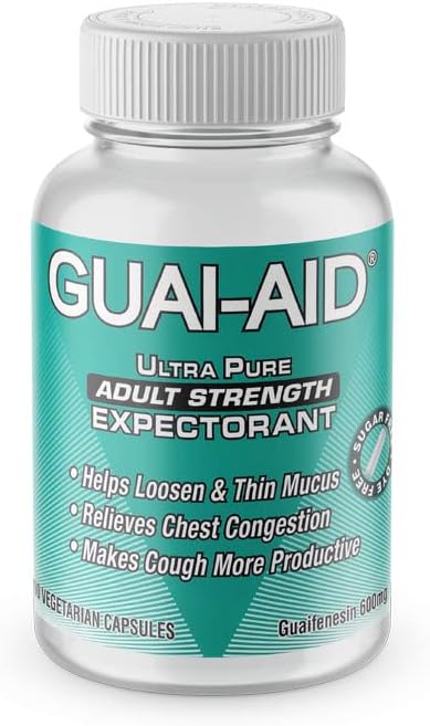 500 600mg “Ultra-Pure" Mucus Relief Guaifenesin Veg. Capsules