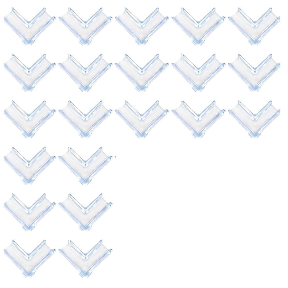 BENECREAT 100 Pack Clear Plastic Corner Protector, Universal Aquarium Edge Guard Easy Install Triangle Shape for Fish Tank (Suitable for 8mm Thickness)