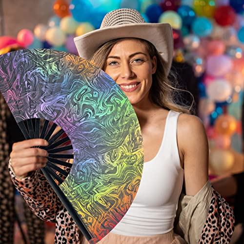 UHLSNHK Fan Festival Fan Glow Fan RAVE portatile a...