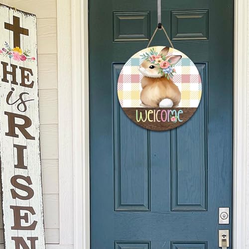 Easterdoordecorationseasterwreathsforfrontdooreasterspringdoorhangereastersigneasterwallporchhangingdecorbunnywreath12inchpinkbluebuffaloplaideasterwelcomedoorsign Urban Country Home Decor Easter door decorations easter wreaths for front door easter spring door hanger easter sign easter wall porch hanging decor bunny wreath 12 inch pink blue buffalo plaid easter welcome door sign urban country home decor