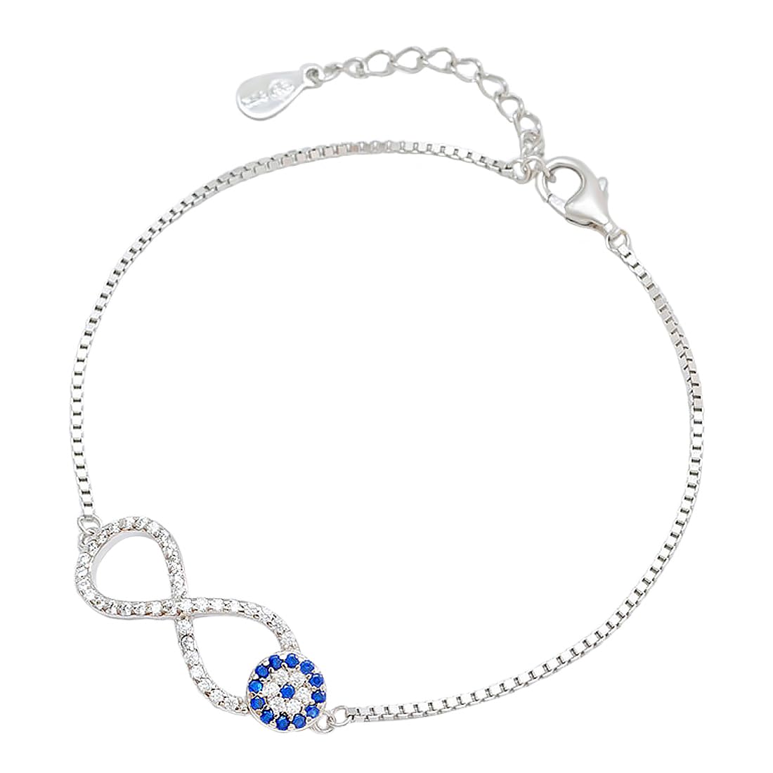 ZAVYA 925 Sterling Silver CZ Infinity Rhodium Plating Bracelet | Gift for Women and Girls | With Certificate of Authenticity and 925 Hallmark (B0BT7K3WTY) Amazon Price History, Amazon Price Tracker