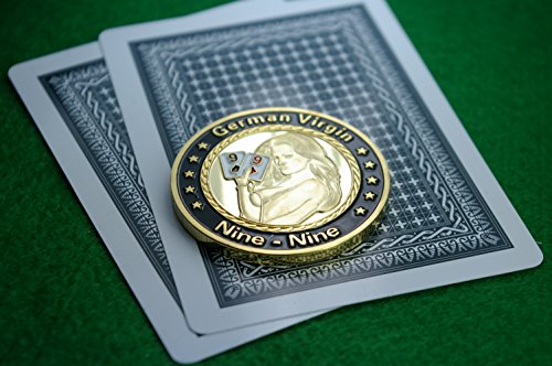 Fa. Wessel Pokerguard Poker Card Guard German Virgin echt vergoldet, Pokerzubehör