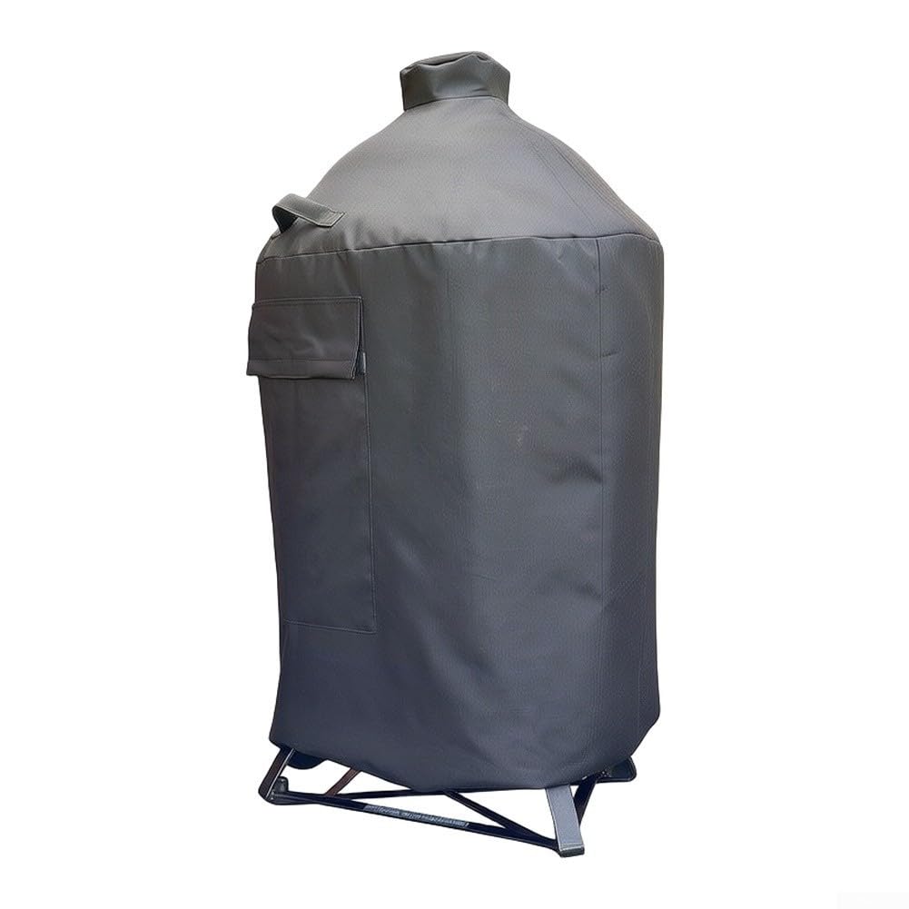 für kamado Grillabdeckung 600D Oxford Wasserdicht für Joe Eiergrill 94x116,8cm Wetterfest UV-Schutz Schwarz