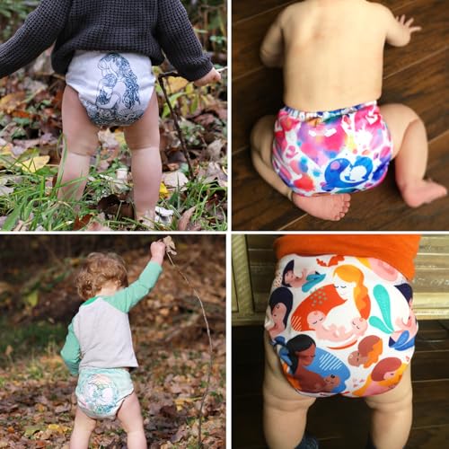 Image of Mama Koala 1.0 Cloth Diapers for Babies, 6 Pack Pocket Shell Only (NO Inserts) - One Size Washable and Reusable Pocket Diapers for Newborns and Toddlers - 160049