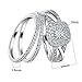 MDFUN Three-in-One ring set Square Halo Wedding Band Set Engagement Ring 18K White Gold Plated Cubic Zirconia Promise ring Eternity Ring for Women