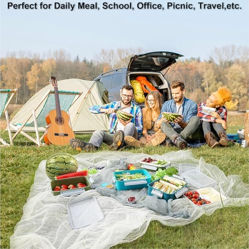 47oz Salad Lunch Container To Go, 3 Pack Salad Bowls Bento Lunch Boxes - image 9