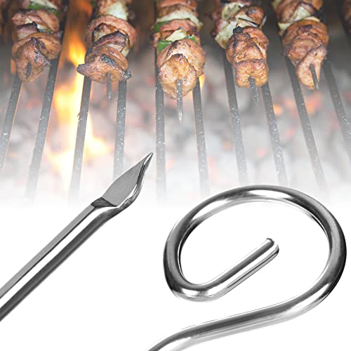 com-four® 16x Schaschlikspieße 30 cm aus Edelstahl - Lange Fleischspieße - Premium Grillspieße, Gemüsespieße im Set für BBQ, Grill, Fleisch, Schaschlik und Gemüse (30cm - 16 Stück)