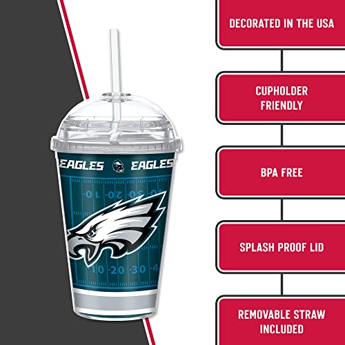 Image of Rico Industries NFL Football Rookie of The Year 12oz Acrylic Tumbler, Youth Tumbler with Swirly Straw