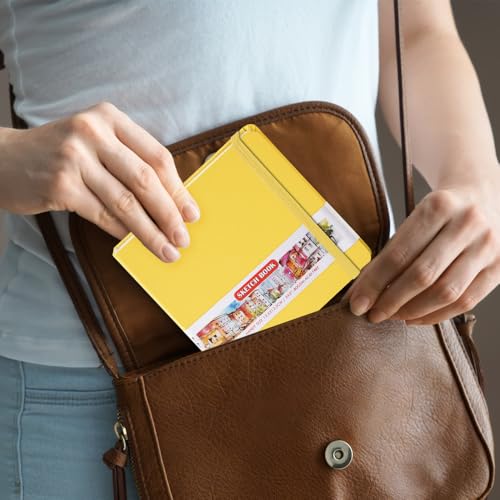 Image of 5x5 Pocket Sketch Book,80gsm Hardcover Art Sketchbook for Drawing Journal