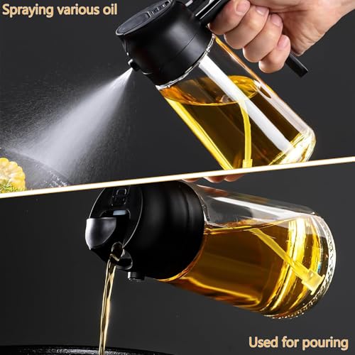 Botella de aceite en aerosol de vidrio resistente: spray de cocina de 470 ml 7