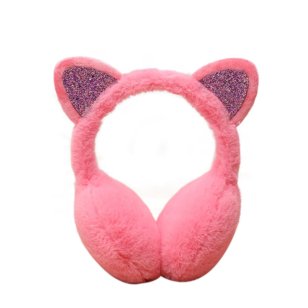 Cat Ear Muffs Women's Winter Warm Cute Earmuff for Girls Plush