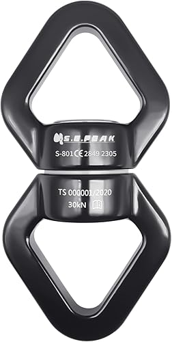 Miniatura 14 de Columpio giratorio de 35 kN, dispositivo giratorio de 360 ° certificado CE, accesorio colgante silencioso para columpio de árbol, danza aérea