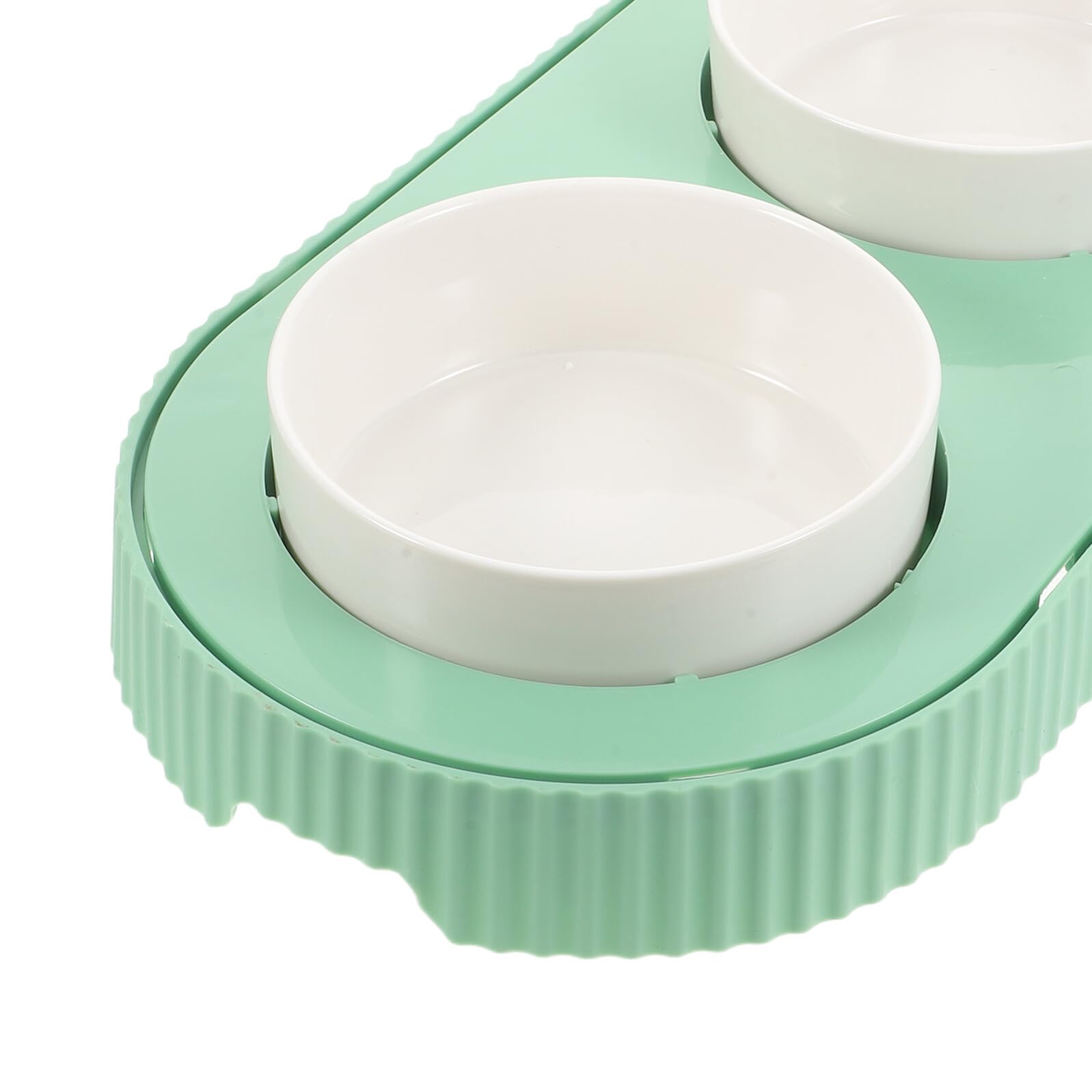 Kisangel Ciotola Riscaldata Elettrica in Ceramica Doppia per Gatti e Cani Piccoli, Ciotole Staccabili USB 5v, Alimentazione Separata Cibo e Acqua per Ambienti Interni Invernali