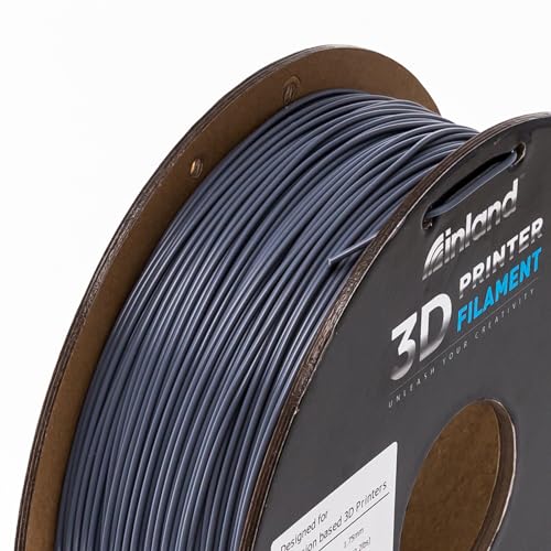 Image of INLAND Micro Center PLA+ 3D Printing Filament 1.75mm - PLA Pro Dimensional Accuracy + /- 0.03 mm - 1kg Cardboard Spool (2.2 lbs) (2 Pack Black & Gray, 1.75mm)