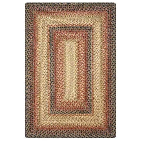 Homespice Brown Russett 27x45 Rectangular Braided Rug, Perfect for Rustic Kitchen, Entryway, and Bathroom Cover