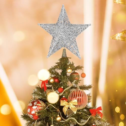 Christbaumspitze Stern, 20 x 24cm Weihnachtsbaumspitze Baumspitze...