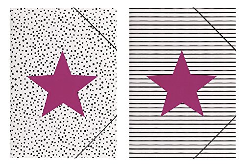 Preisvergleich Produktbild Gummizugmappe A3 PP Pink Star