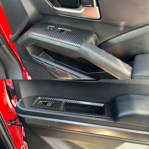 KUJOOY 12Pcs Interior Decor for Toyota Tacoma 2024 2025 2026 Interior Accessories Dashboard Consoles ABS Air Vent Cover Cup Holder Window Lift Shift Panel Cover Carbon by KUJOOY - Used condition - Image 7
