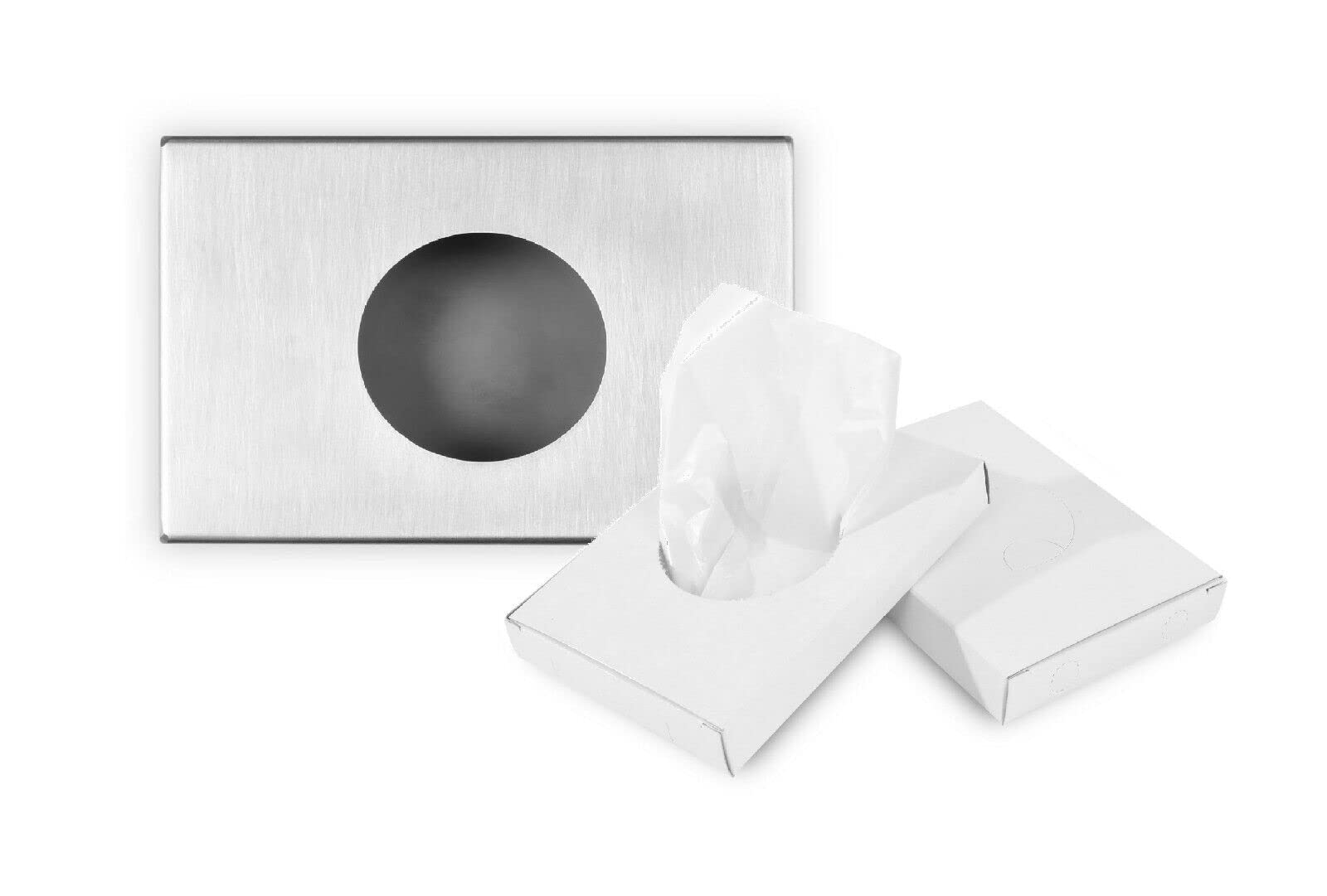 Hypafol 1 x robuster Hygienebeutelspender aus Edelstahl mit 6 x 30 Stück PE-Hygienebags | zur praktischen und hygienischen Entsorgung von Damen-Hygieneartikeln | zur Montage und Platzierung