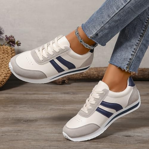 Big Size Women's Lightweight Running Sneakers - Versatile Lace-Up Low Top Sports Shoes Accents for Casual & Active Wear3