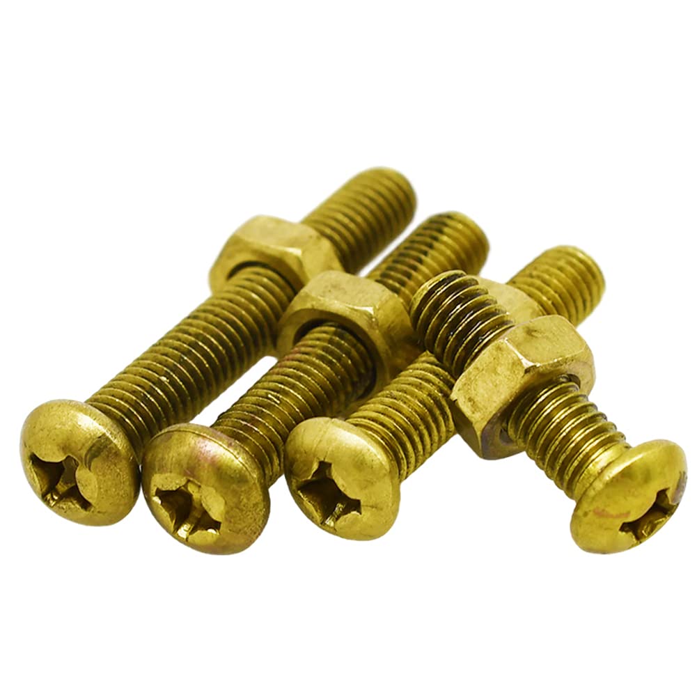Lot De 20 Vis à Bois Laiton M4x20mm – Tête Cruciforme, Boulon Pour Meuble