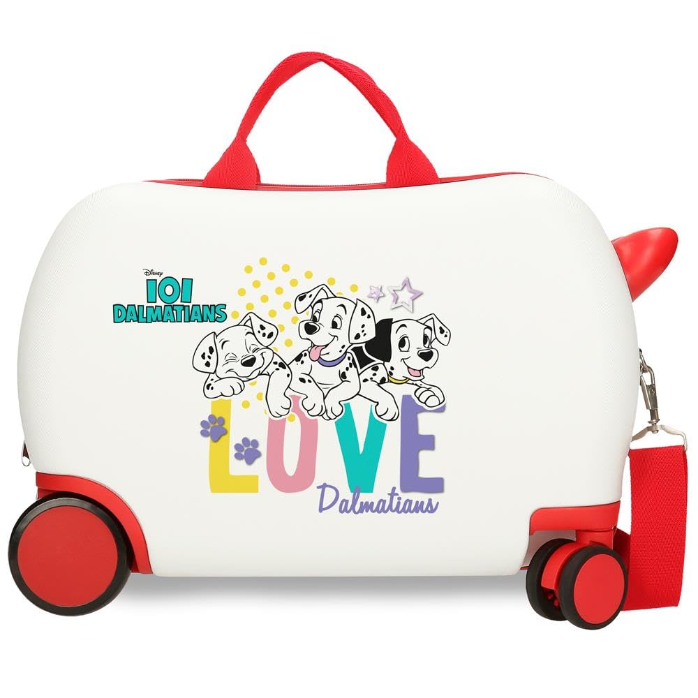 Disney Classici Valigia per bambini rigida Chiusura a combinazione Laterale 4 ruote Bagagli a Mano è realizzato in ABS, un materiale rigido e leggero. Joumma Bags., bianco, Taglia unica, Valigia per