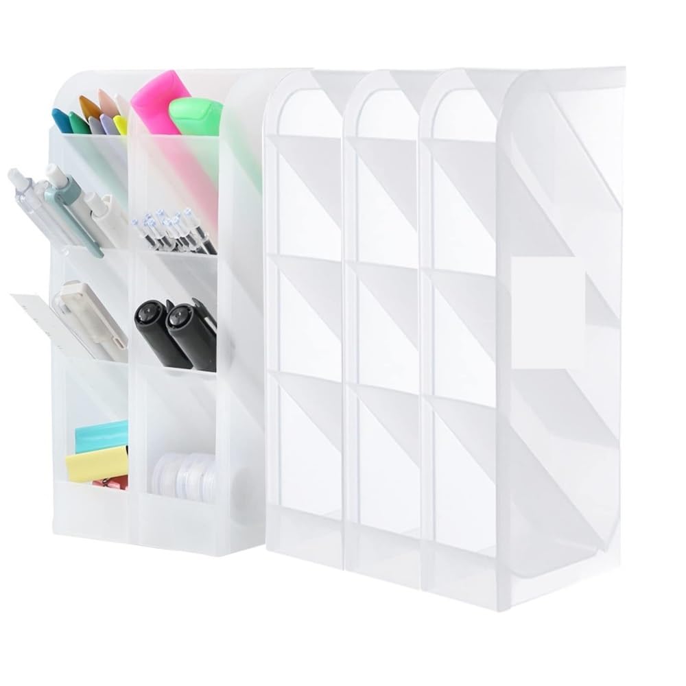 Stiftköcher Dieser Stifthalter Mit Vier Fächern Ist for Büros, Schulen Und Privathaushalte Geeignet Organizer(White)