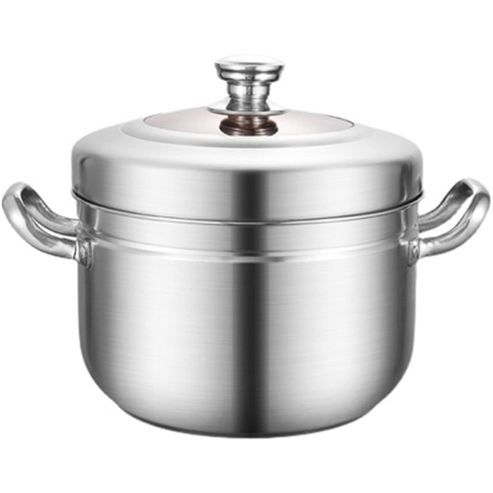 Pentola per cottura a vapore Multiuso Pentola per cottura a vapore per Uso domestico Pentola per cottura a vapore del riso Pentola per cottura a vapore (Argento 26 cm)