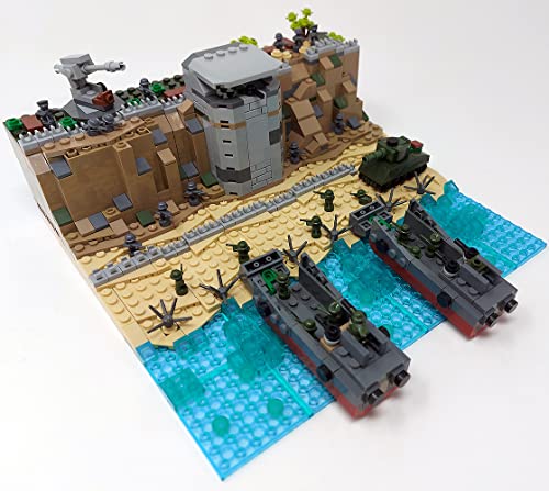 Nano Soldiers Omaha Beach WW2 Bausteine Diorama inkl. 24 Nano Soldaten, 723 Klemmbausteine – Bild 4