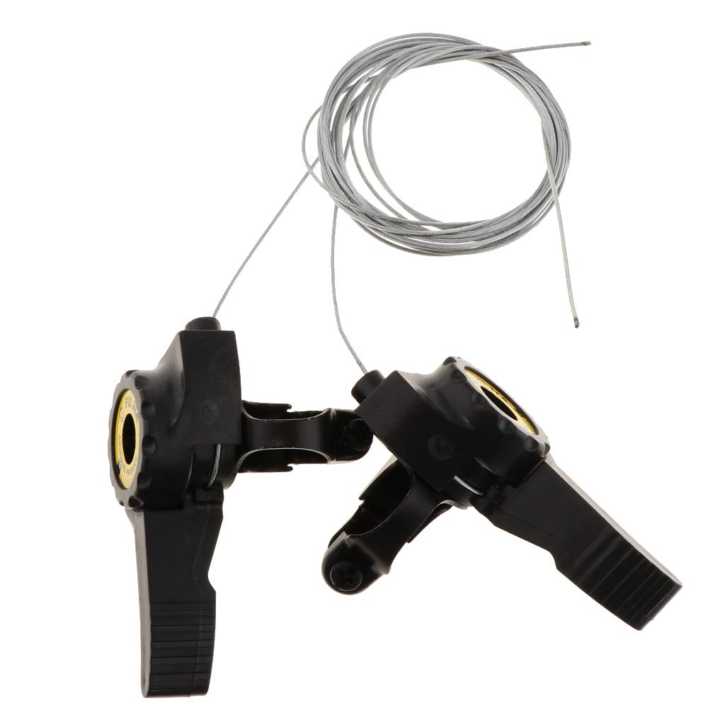 CUTICATE 1 Pair MTB Bike Speed Thumb Gear Shifter Top Mount with Shift Cable, 3x5 / 3x6 / 3x7 Speeds, fits for 22.2mm Dia. Handlebar
