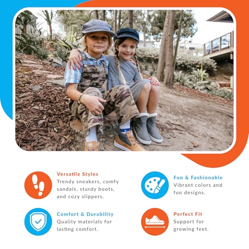 Oomphies Wynn Boys Athletic Sneakers – Breathable Knit Upper, Hook & Loop Closure, Cushioned Insole & Lightweight Design3