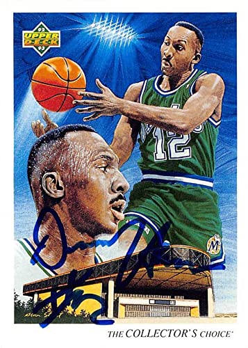 Sports Memorabilia Autograph Warehouse 245504 Derek Harper Autographed Basketball Card - Dallas Mavericks 1992 Upper Deck - No. 49