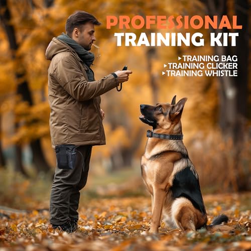 PATPET Dog Training Collar, 1.2 Mile Range 101 Training Levels Dog Shock Collar with Remote Control (15-150 lbs), Waterproof 100% Safe E Collar for Large Breed for Dogs Black with Vivid Orange - Thumbnail 2
