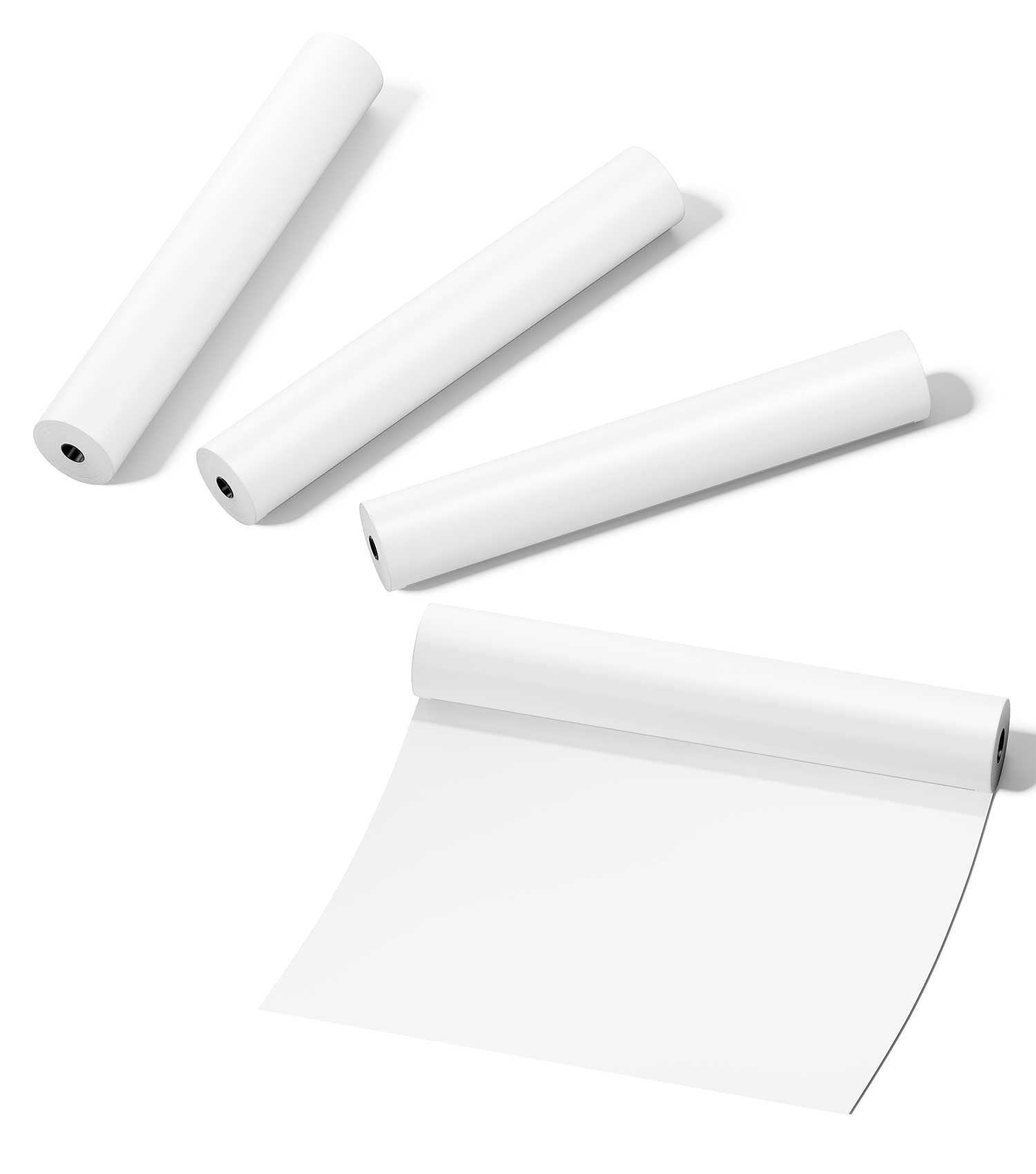 Papier thermique A4 210x297mm 4 Rouleaux 6,5m Sans BPA ni BPS Compatible Imprimantes Thermiques Portables