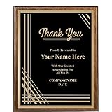 Crown Awards Recognition Plaque, 8x10 Custom Engraved Thank You Plaque Award