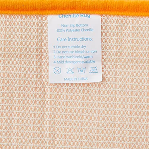Maxyoyo Orange Bath Rugs Bathroom Mats And Rugs Non Slip Ultra Soft Chenille Rug/Bathmat/Toilet Mat/Toilet Rug/Shower Rug Washable Rug Super Absorbent Throw Rug 19.7 X 31.5 Inch #TOP5