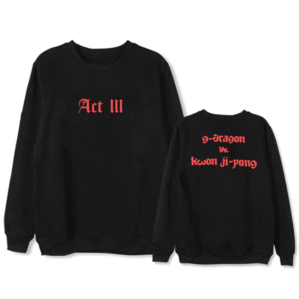 NCTCITY Pullover Long Sleeve Round Neck Printed Sweatshirts Unisex Hip Hop Streetwear Sweater Top Warm Cozy Outwear G-Dragon T.O.P Taeyang DAESUNG