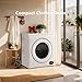 Euhomy Portable Dryer, 1400w, 2.65 Cu.Ft. Clothes Drying Machine with Exhaust Hose, Compact Dryer with Stainless Steel Drum, LCD Display, Suitable for Home, Apartment, RV
