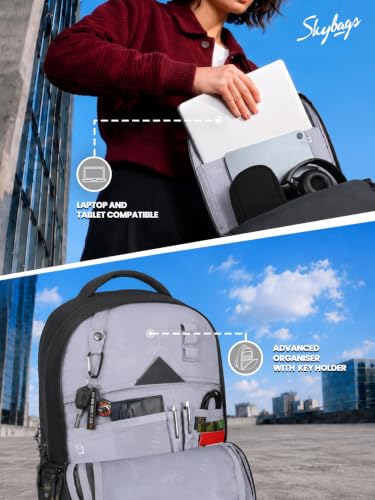Image of Skybags Nextra Office Laptop Backpack for Men & Women | 30L Backpack with Rain Cover & Laptop Compartment | Office Backpack