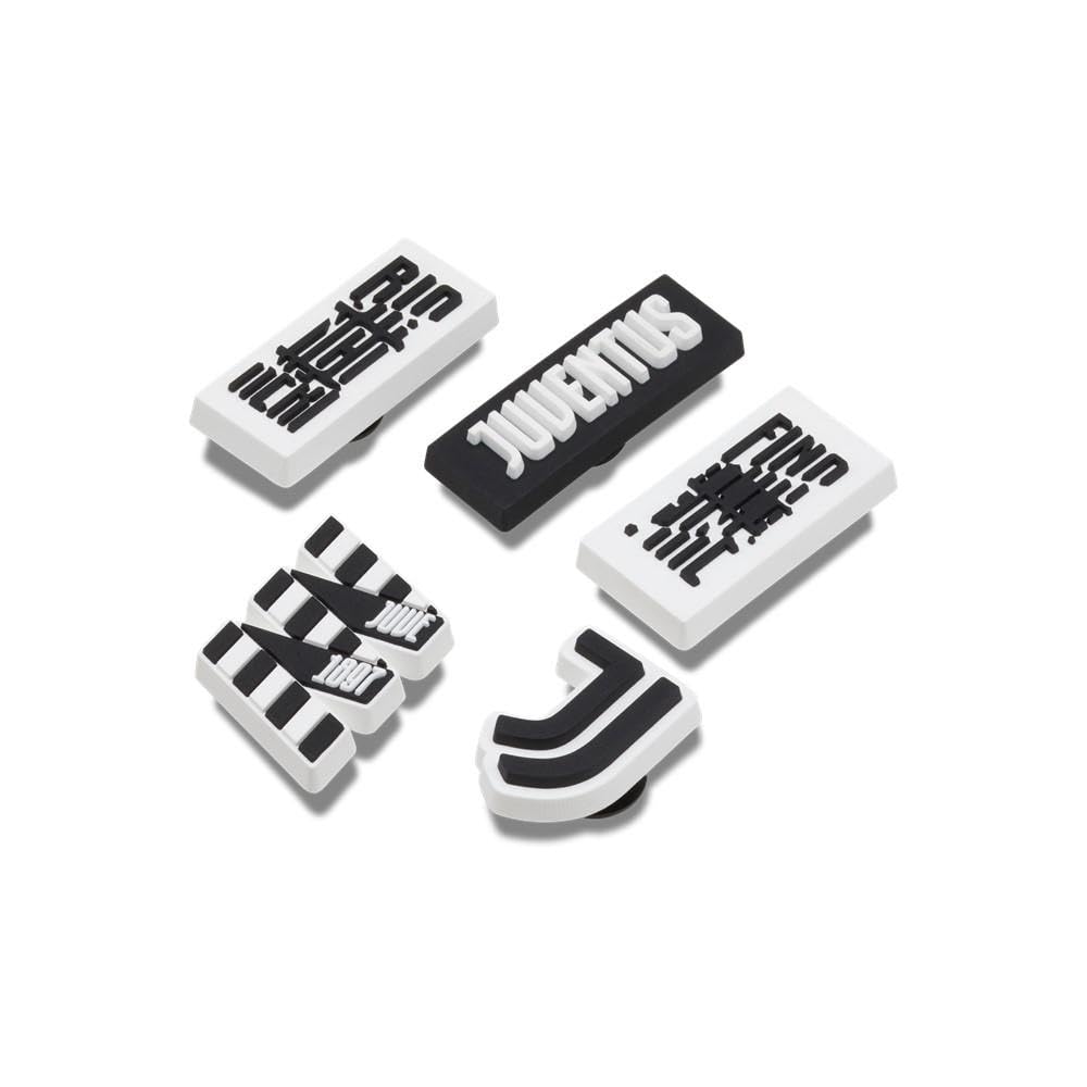 Crocs Unisex's Juventus 5-pak zawieszek do butów, wielokolorowe, jeden rozmiar, wielobarwny, Rozmiar Uniwersalny