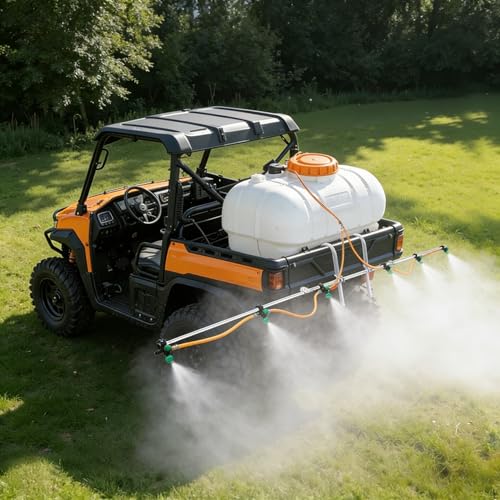 6 Nozzle ATV Sprayer Boom Wand Kit 122 Spray Coverage for ATV & UTV Sprayers Row Crop Adjustable Spray Patterns Folding Design for Easy Transport (Sprayer Boom with Hook)