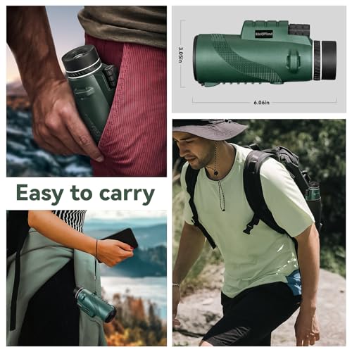 Telescópio monocular de alta potência 2024 40x60 com adaptador e tripé para smartphone, monóculos de