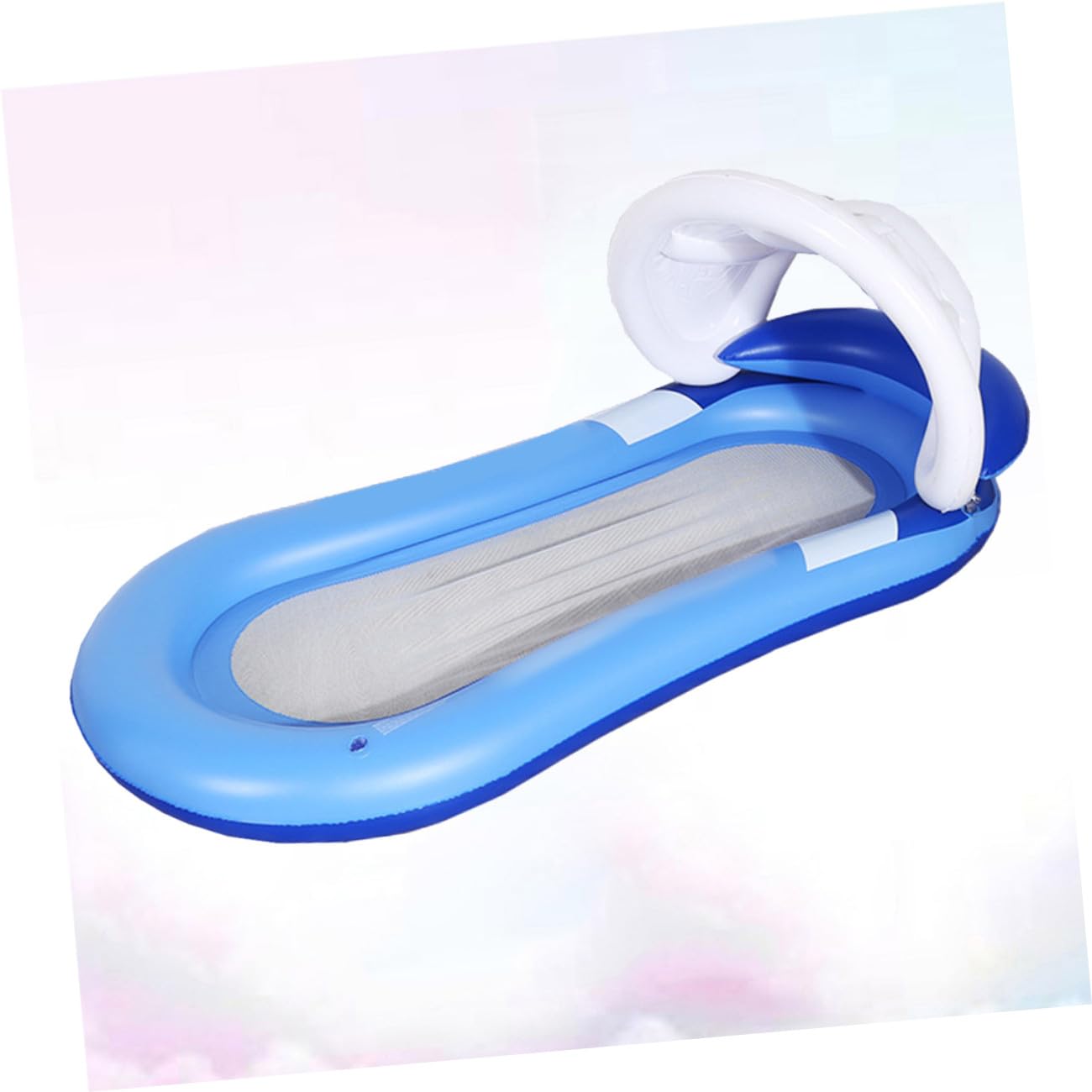 Aufblasbares Schwimmbett mit Sonnendach aus PVC für Erwachsene