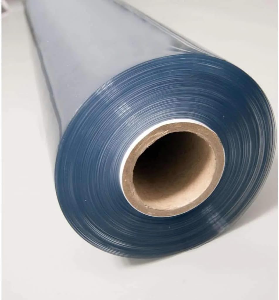 Metro Screenworks Tinted Clear Vinyl Roll (Partial) - Tinted Clear Marine Vinyl 10 Gauge Sheet - 54-in x 80 Yards - Double Polished Heavy Duty Plastic Sheeting for Windows, Boats, Greenhouse, & More