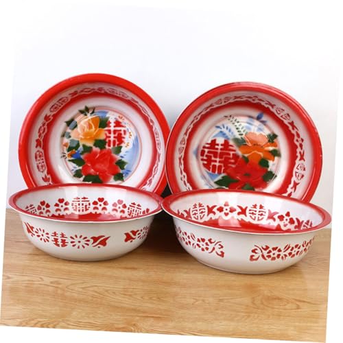 Cuenco de esmalte vintage para hacer masa y repostería casera 4
