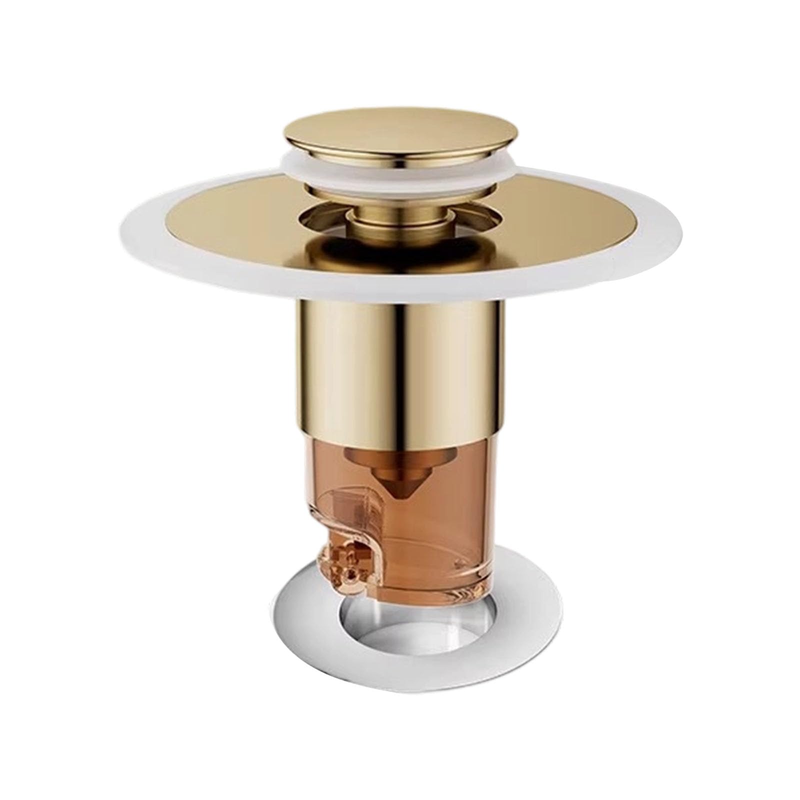 AntiClogging Sink Stoppers Bounce Cores Strainer Basket Filter Brass Kitchen Sinks Drain Easy to Use Brass Stoppers Bathroom